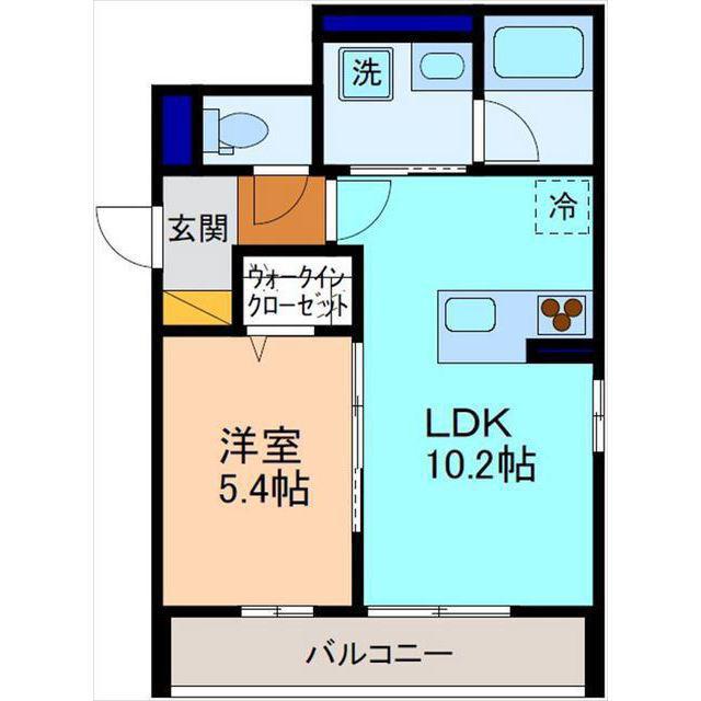 ルス アリビオ(1LDK/3階)の間取り写真