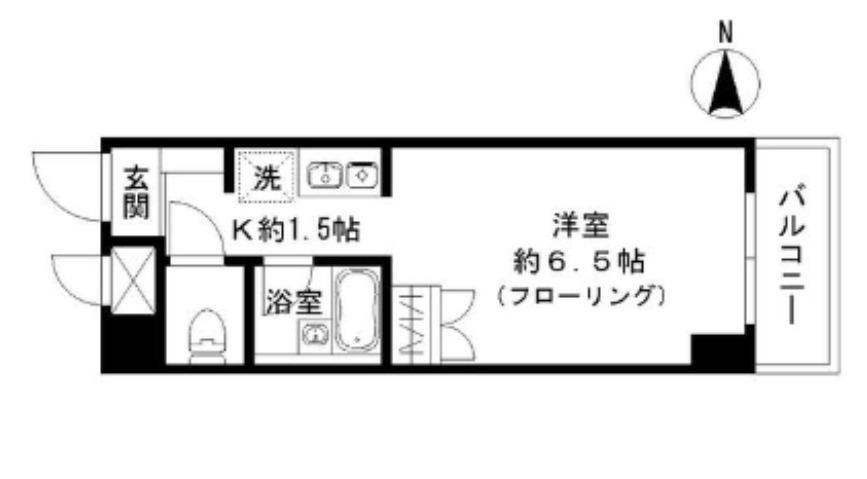 キャンパスコートティーケー(1K/5階)の間取り写真