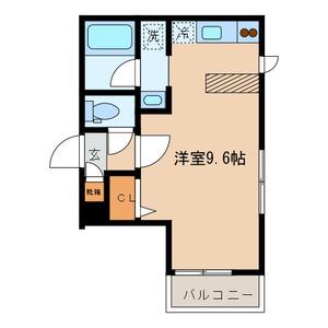 パラシオ北綾瀬(ワンルーム/1階)の間取り写真