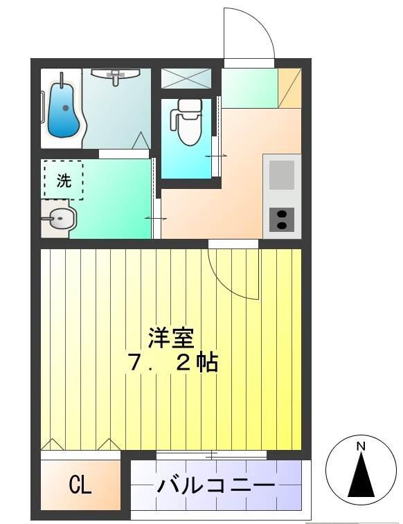 ファーストメゾン(1K/3階)の間取り写真