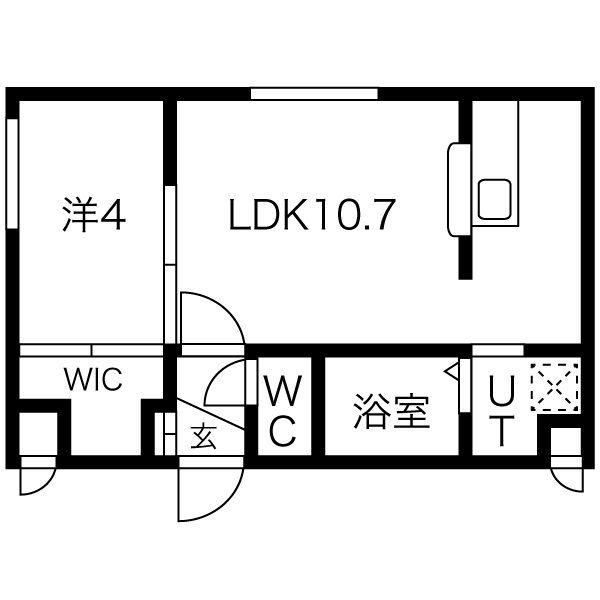 LA PARTIR(1LDK/2階)の間取り写真