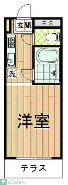 コアクレスト下新城(1K/1階)の間取り写真