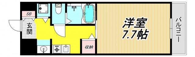 MII-KIYO塚口(1K/1階)の間取り写真