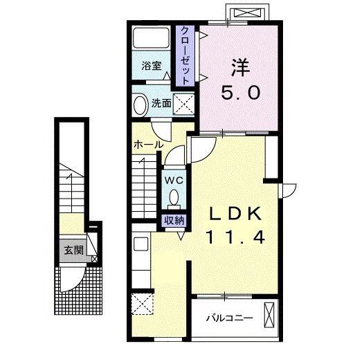 KS188(1LDK/2階)の間取り写真