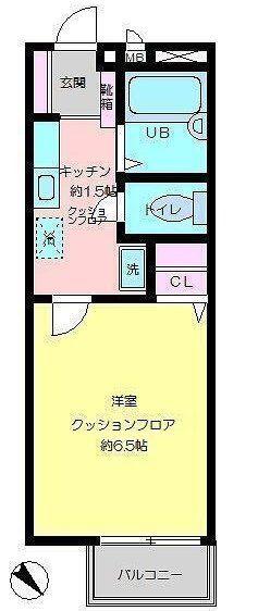 タウンコート ヒロ(1K/2階)の間取り写真