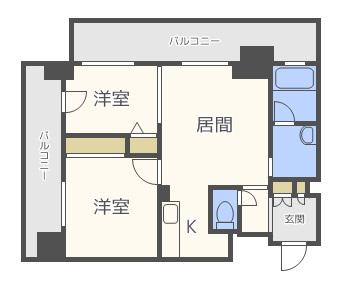 SーFORT豊平三条(2LDK/8階)の間取り写真