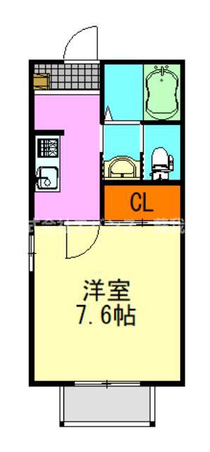 TAKATY COURT大森台(1K/2階)の間取り写真