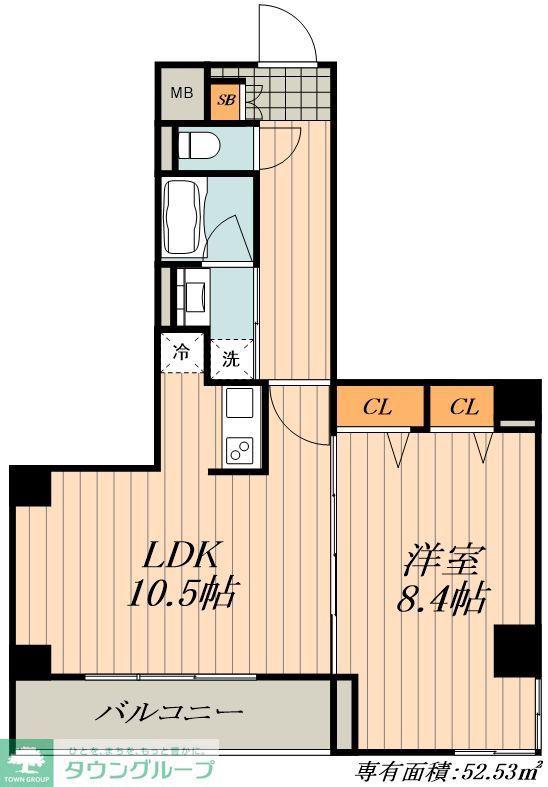 ロイヤルカーサ千種(1LDK/2階)の間取り写真