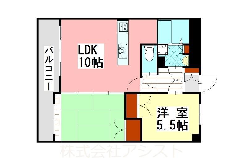 クオリティーイースト(2LDK/3階)の間取り写真
