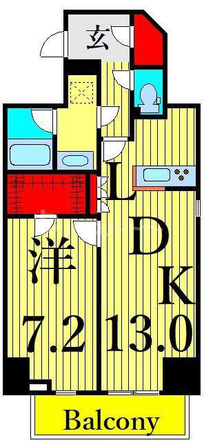 グランカーサ三ノ輪IV(1LDK/2階)の間取り写真
