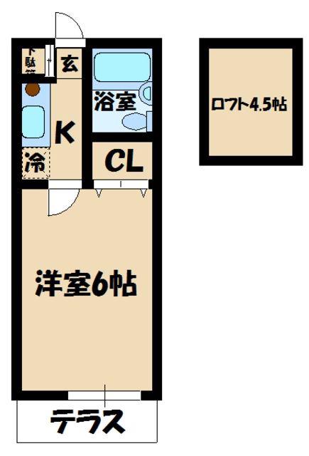 センチュリー旭(1K/1階)の間取り写真