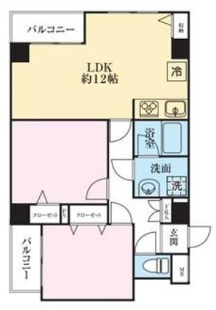 亀戸天神東スカイマンション(2LDK/1階)の間取り写真