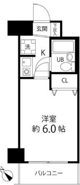 TS GARDEN梶ヶ谷(ワンルーム/4階)の間取り写真