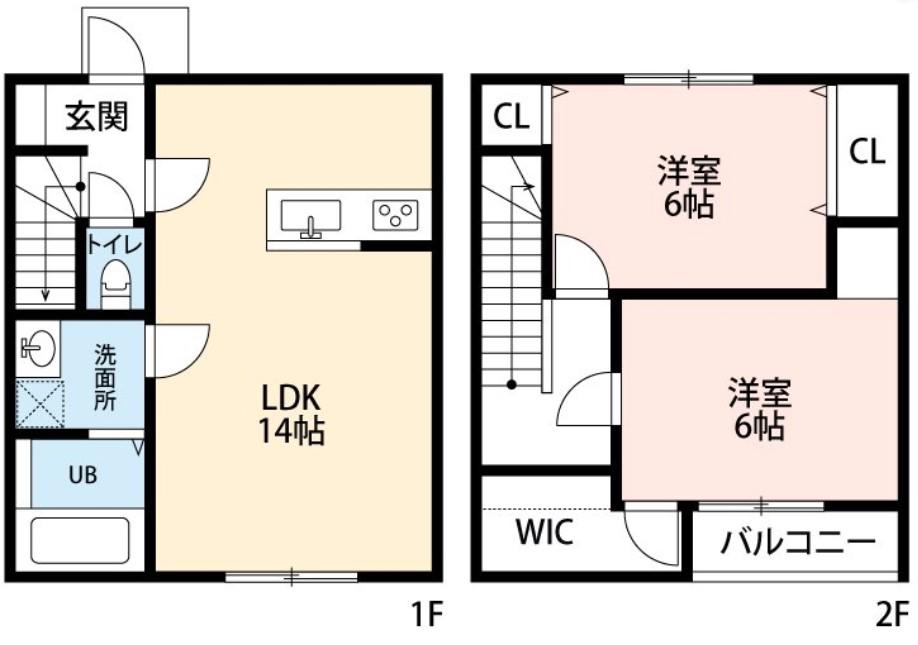 MS COURT BABA(2LDK/1階)の間取り写真