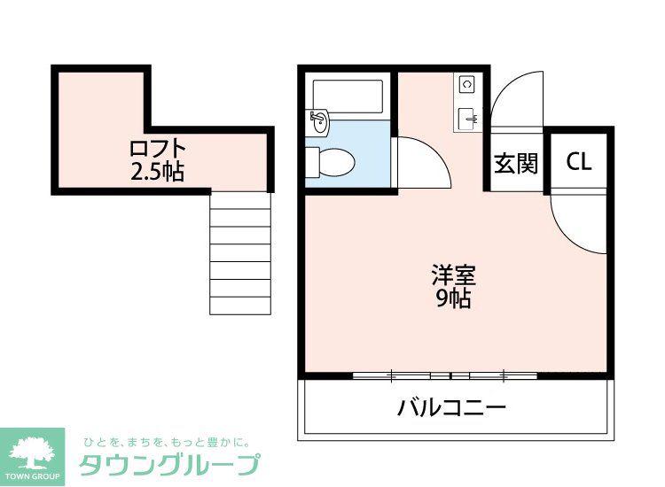 ラ・ティーブSEKI(1K/2階)の間取り写真