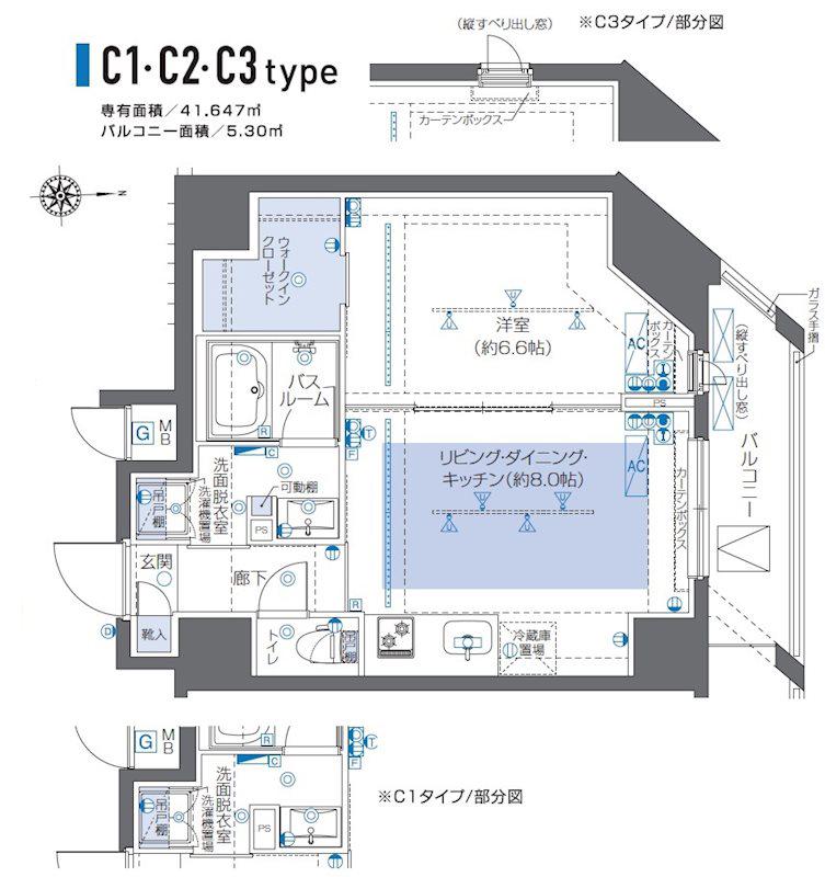 ZOOM秋葉原(1LDK/5階)の間取り写真