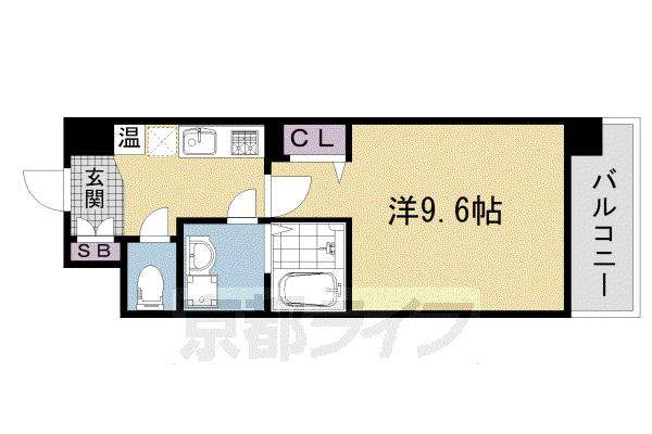 インベスト京都堀川(1K/5階)の間取り写真