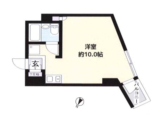 ウィン船橋(ワンルーム/9階)の間取り写真