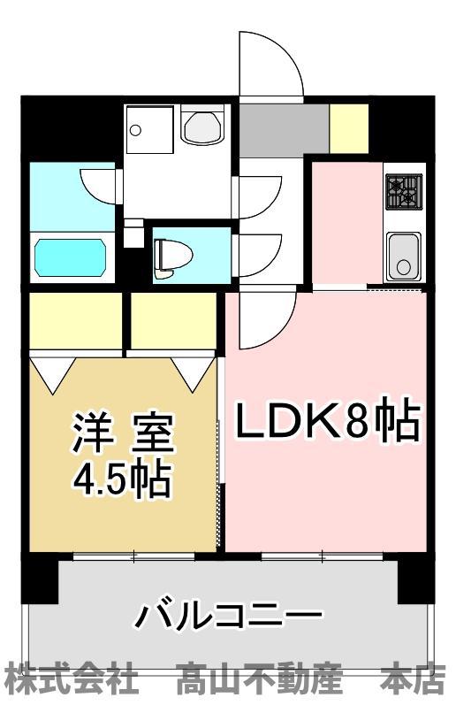 エルグランディ(1LDK/4階)の間取り写真