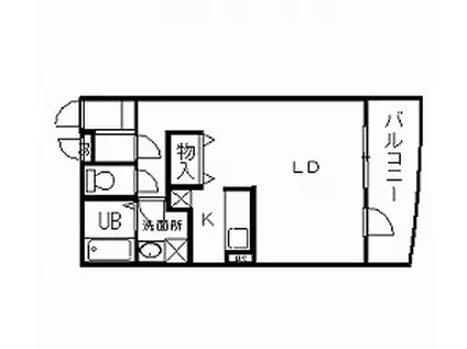 スマイルズ(ワンルーム/2階)の間取り写真