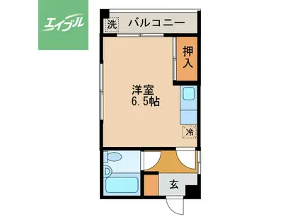 岸川ビル(ワンルーム/5階)の間取り写真