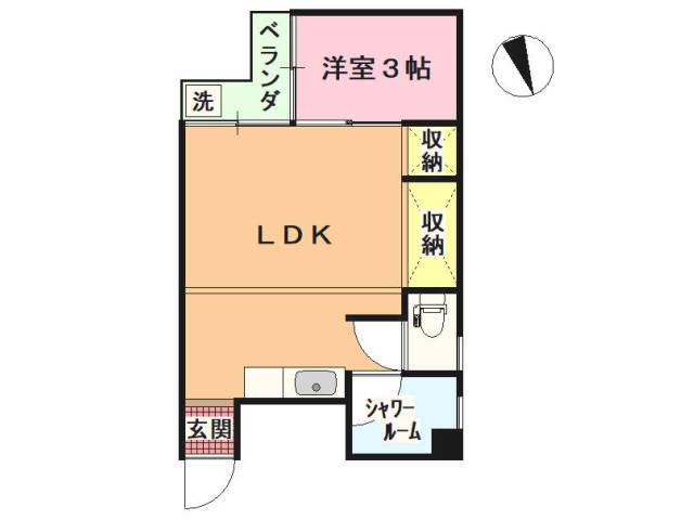 GRACIA MI-O(1LDK/3階)の間取り写真