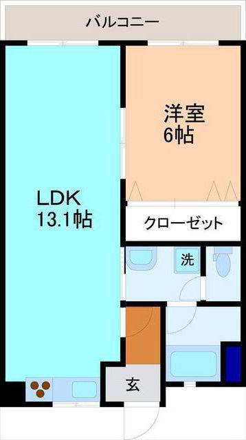 ウェルネスガーデン(1LDK/1階)の間取り写真