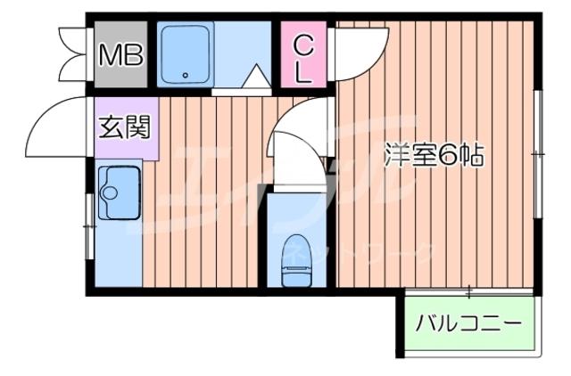 ASTERI JOTO(1K/1階)の間取り写真