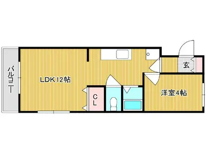 グランデヒル(1LDK/2階)の間取り写真