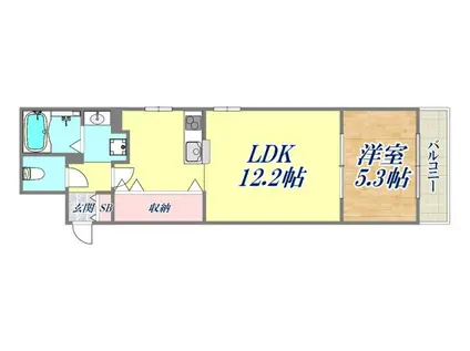 リタ 1ST(1LDK/1階)の間取り写真
