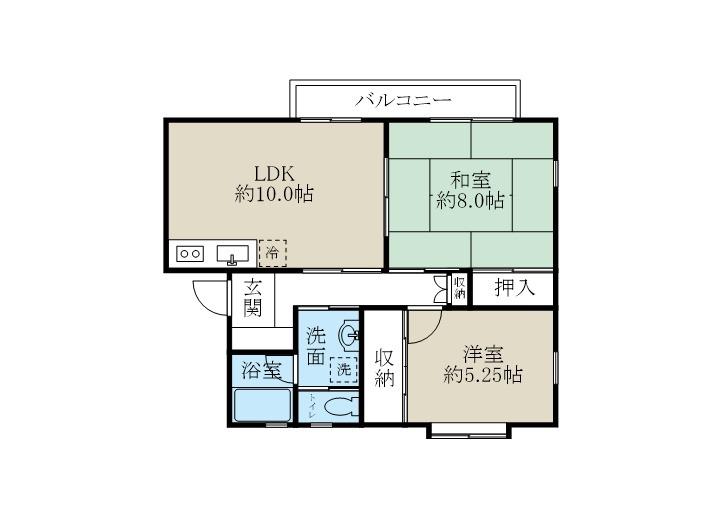 ラグーン神道寺南C棟(2LDK/2階)の間取り写真
