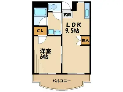 グリーンプラザ御園II(1LDK/1階)の間取り写真