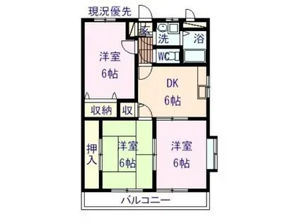 高橋ユーミーマンション(3DK/2階)の間取り写真
