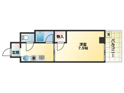ベルハイツK(1K/1階)の間取り写真