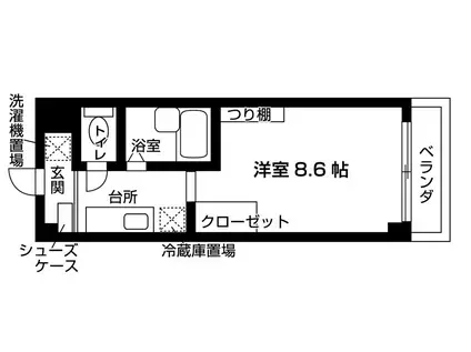 カレッジライフ習志野(ワンルーム/3階)の間取り写真
