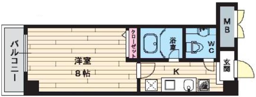 GRAN PINO立売堀(1K/9階)の間取り写真