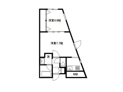 アンフォーラ メグロ(2K/7階)の間取り写真