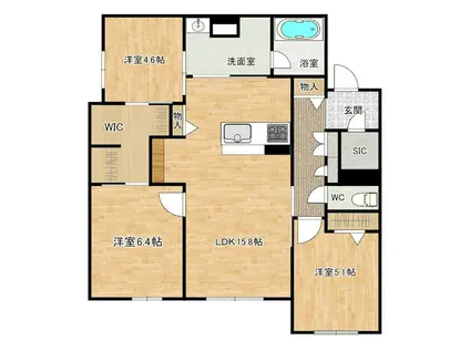 べレオ青葉(3LDK/1階)の間取り写真