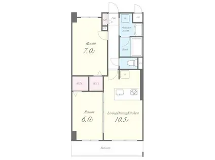 須賀様マンション(2LDK/3階)の間取り写真