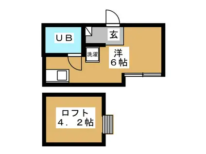 ハウス&パーク品川源氏前(ワンルーム/1階)の間取り写真