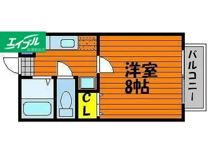 ハイツマスカットII(1K/2階)の間取り写真