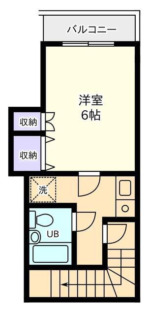 フェイムテラス(1K/2階)の間取り写真