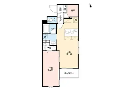 VRD姫路(1LDK/4階)の間取り写真