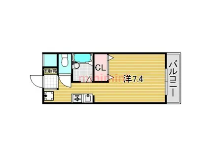 メゾン・コンフォール(1K/2階)の間取り写真