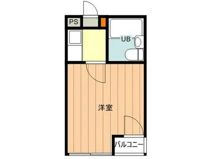 セントヒルズ・国立(1K/4階)の間取り写真