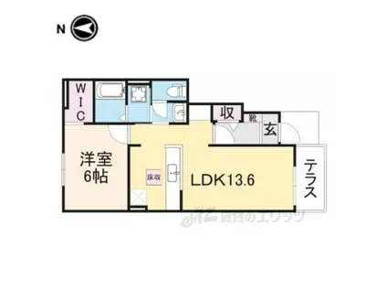 エクセレンス・Ⅱ(1LDK/1階)の間取り写真