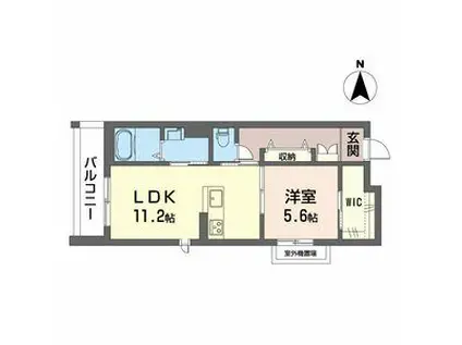 ハルミエールII(1LDK/3階)の間取り写真