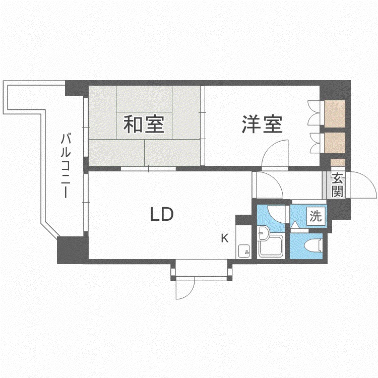 ノースビレッジ本江(2LDK/7階)の間取り写真