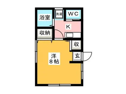 CITY TERRACE 音羽(1K/1階)の間取り写真