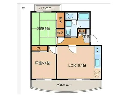 グラン・ドミール(2LDK/3階)の間取り写真